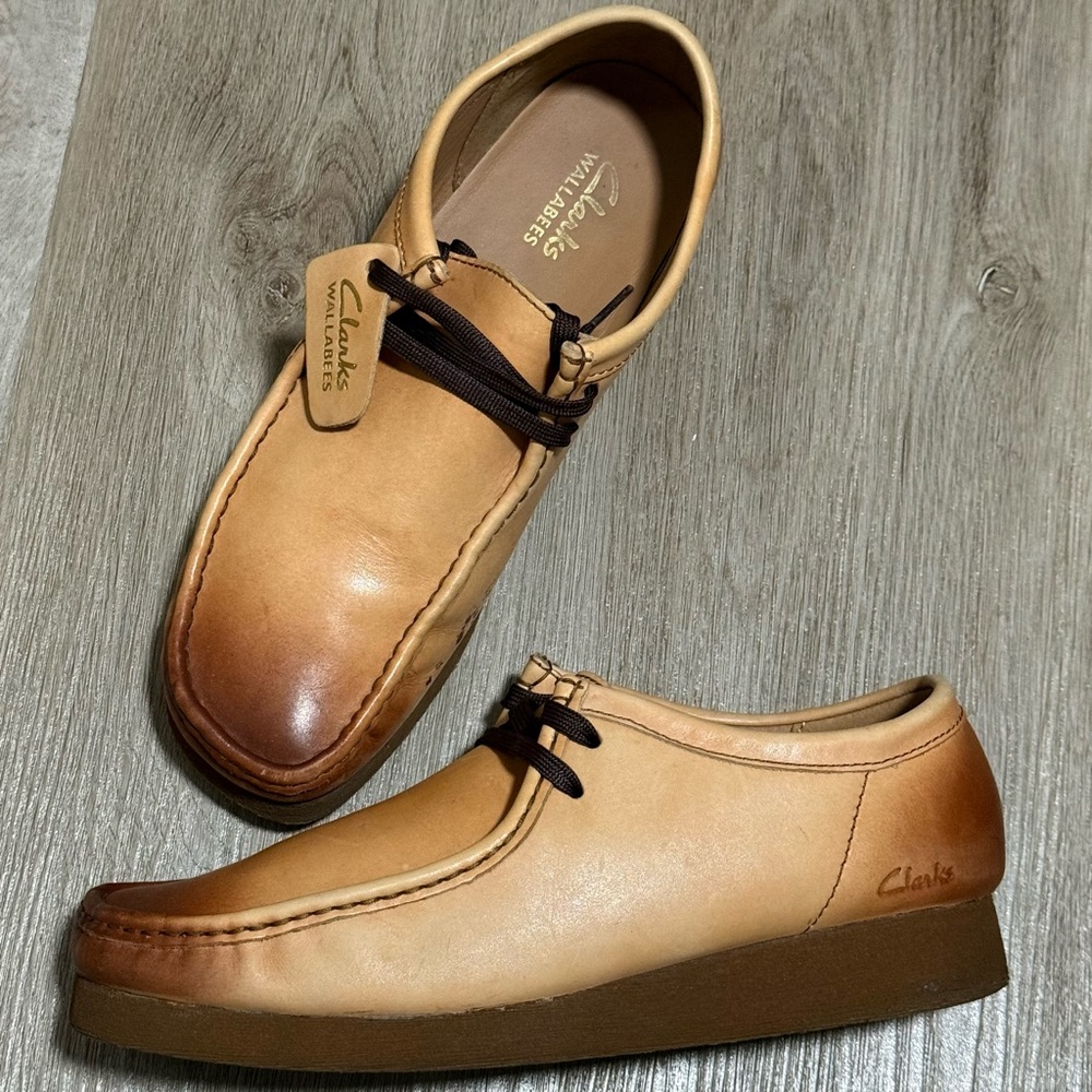 Clarks Wallabee 2 Leather Lace Up Chukkas Loafers Boots Brown Men’s Size 9.5